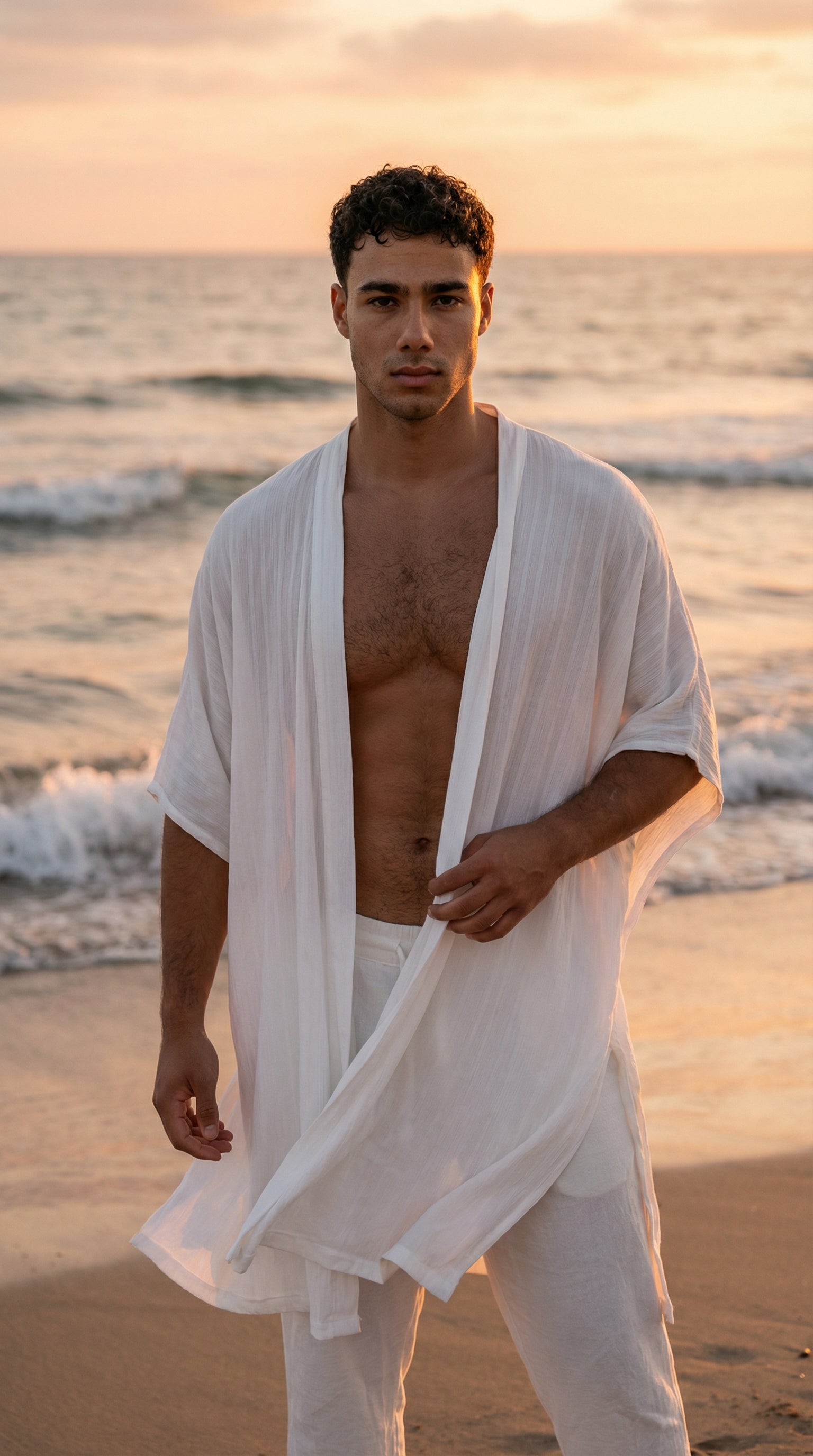 קימונו- WHITE SIM