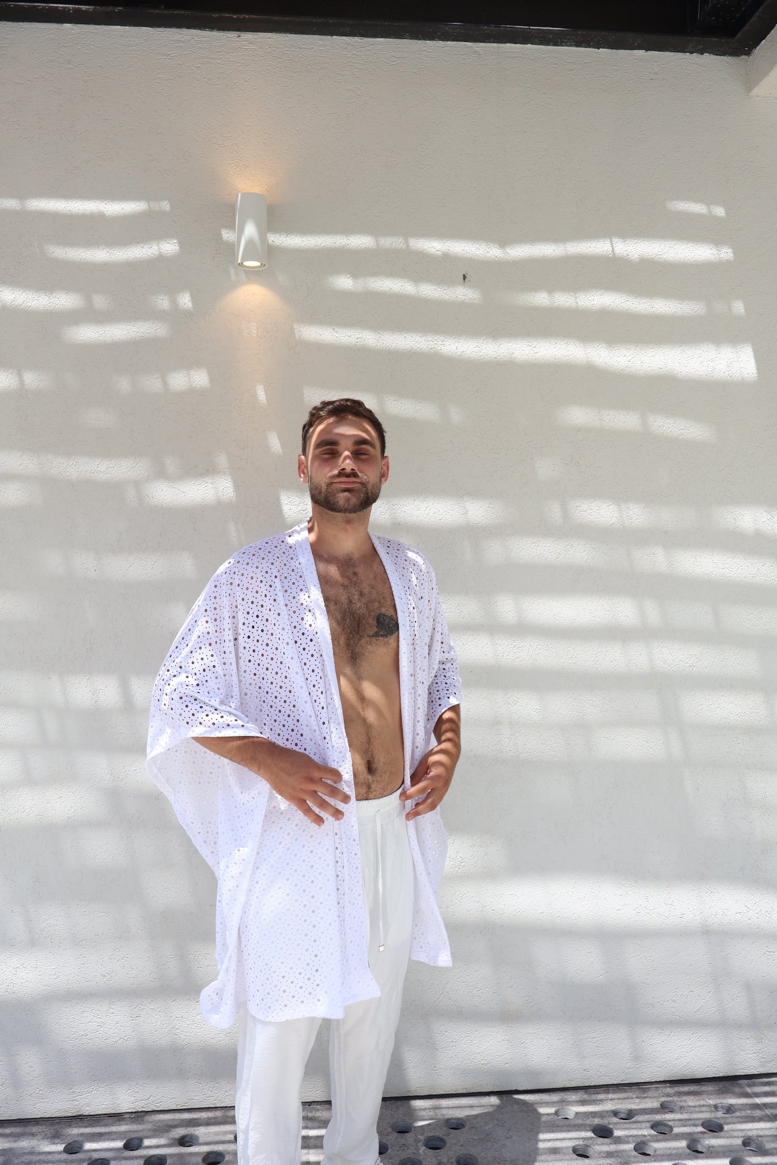 קימונו- WHITE BRO