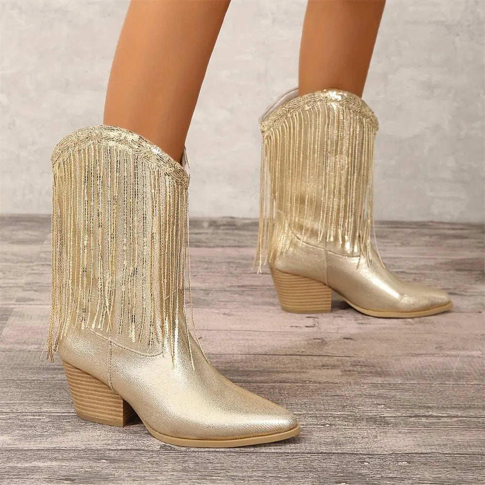 מגפיים- WILD FRINGE BOOTS