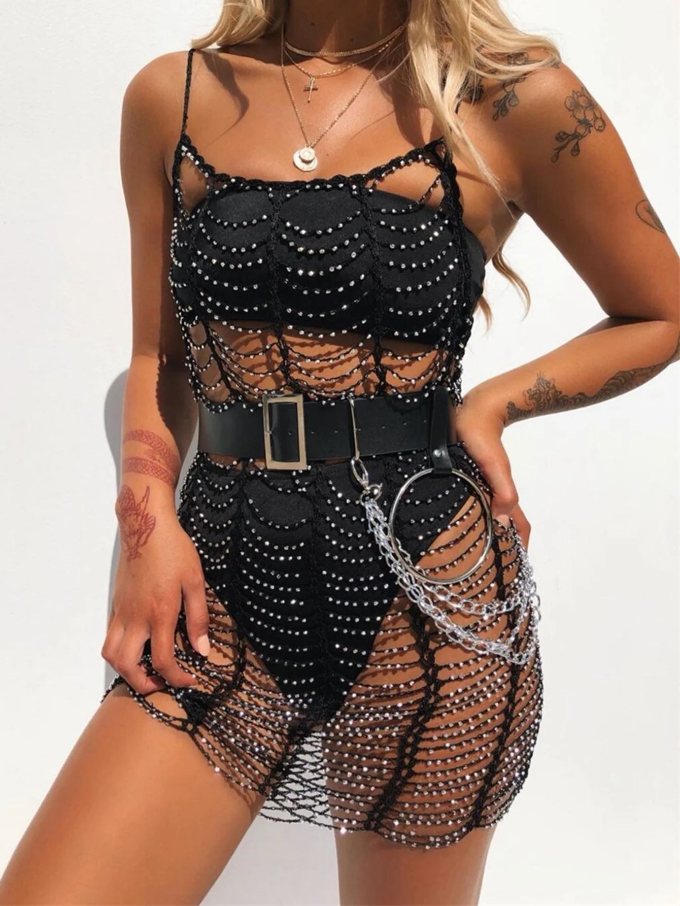 שמלה- SHEER SPARKS DRESS