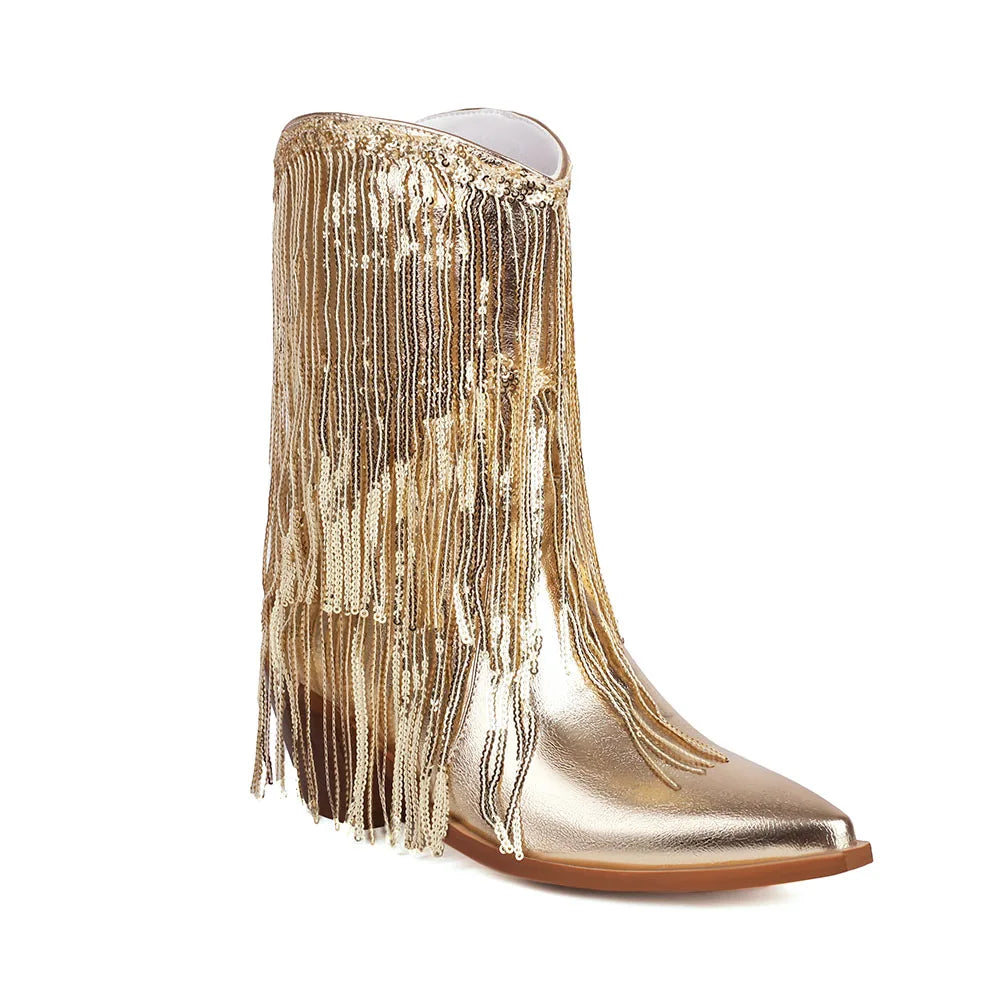 מגפיים- WILD FRINGE BOOTS
