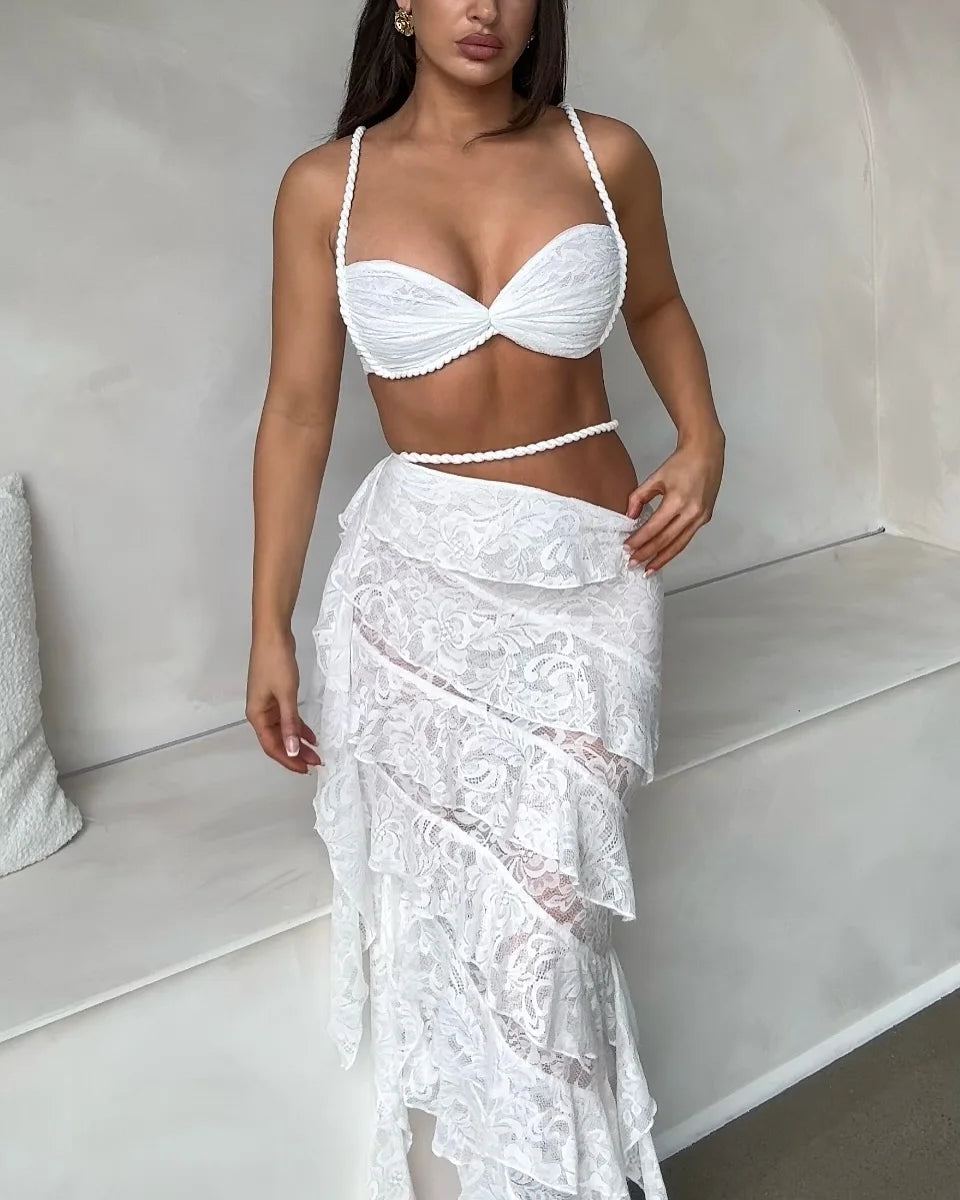 MYKONOS LACE SET- סט