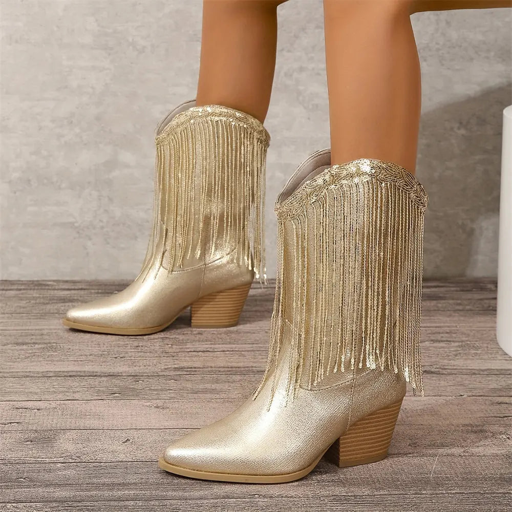מגפיים- WILD FRINGE BOOTS