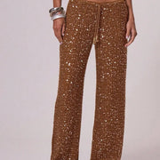 COCOA BRONZE PANTS- מכנס