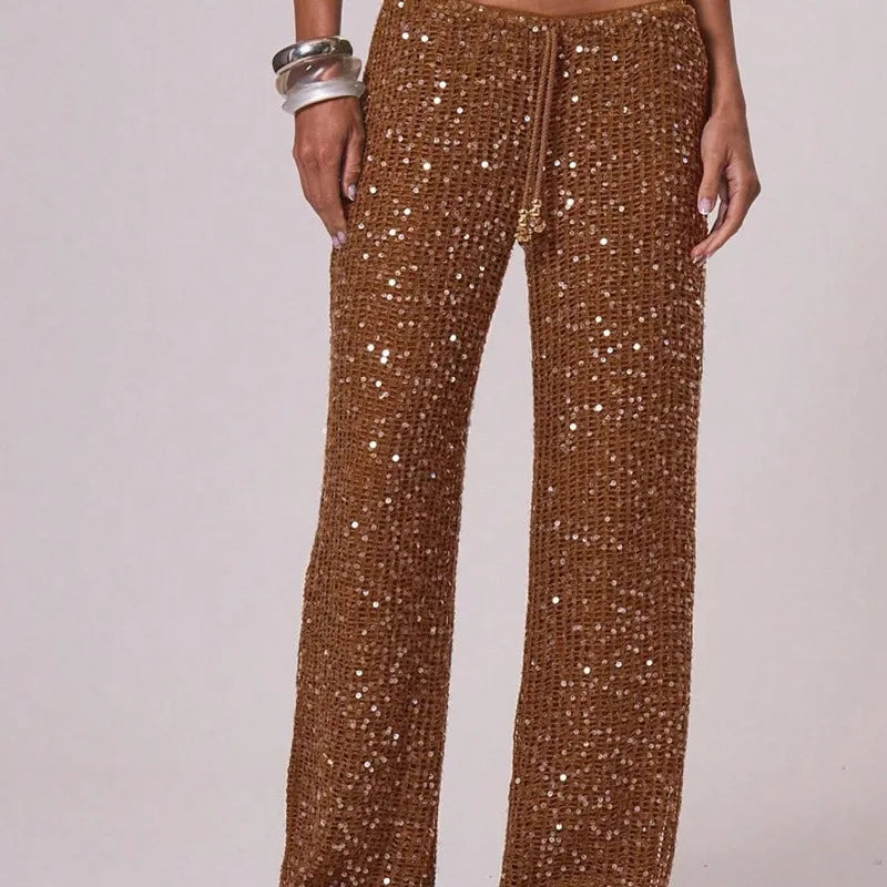 COCOA BRONZE PANTS- מכנס