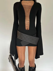 שמלת- DEEP V MUSE DRESS