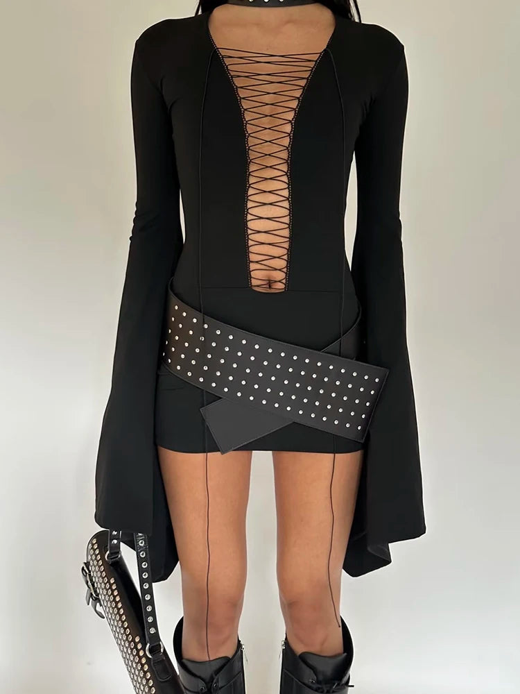 שמלת- DEEP V MUSE DRESS