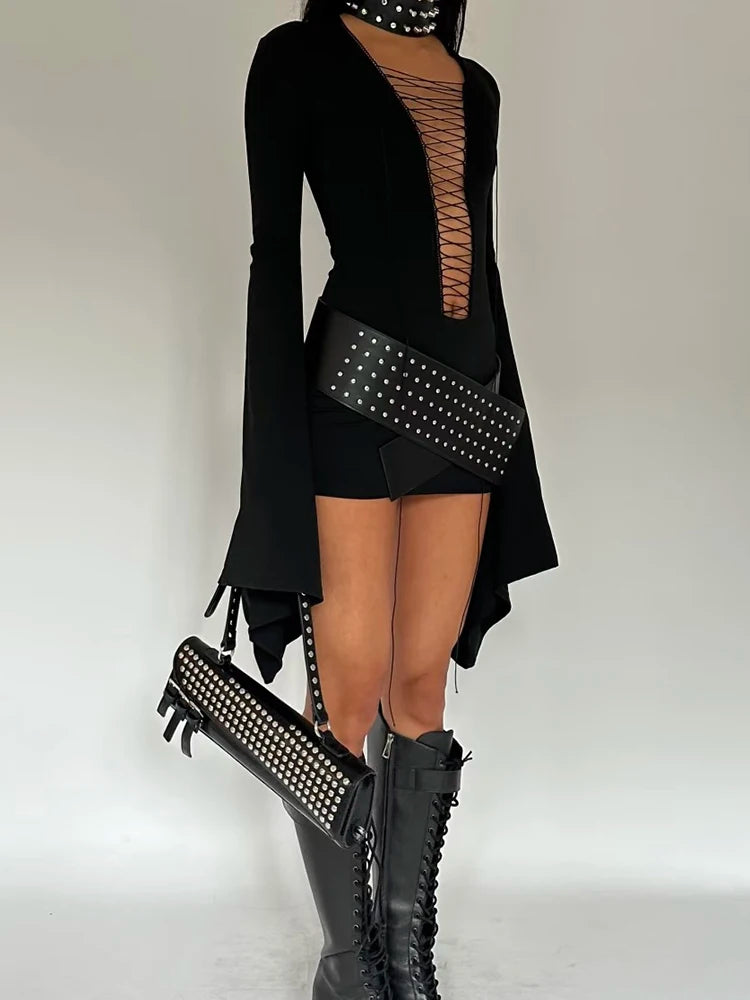 שמלת- DEEP V MUSE DRESS