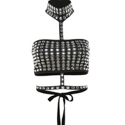 טופ- Y2K SPARKLE TIE TOP